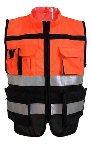 Seguridad De Cremallera Frontal De Alta Xl 175 Naranja Negro