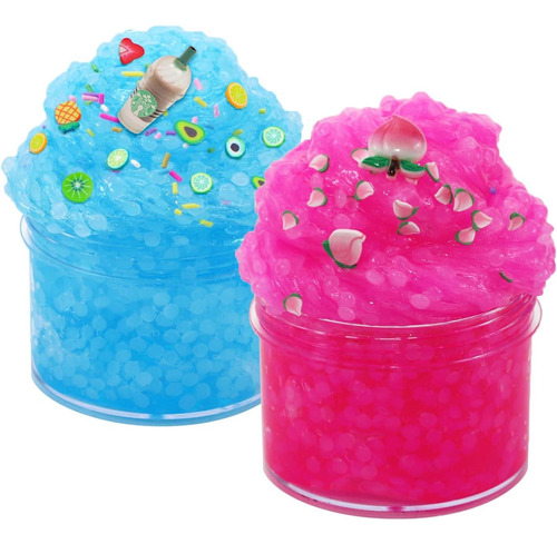 Set 2 Piezas De Slime Brillante Alivia Estrés Para Niños