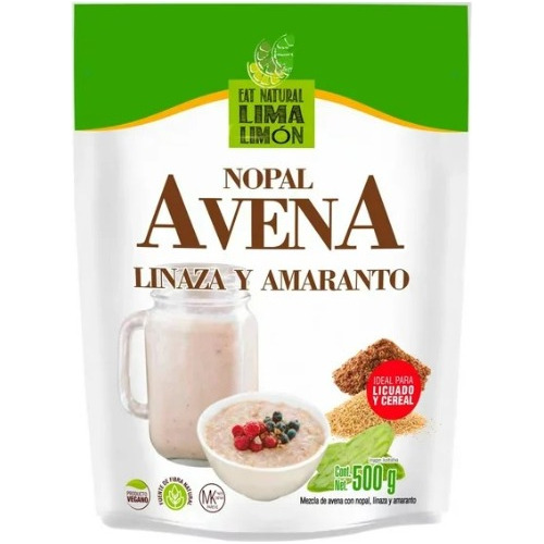 Avena Eat Natural Lima Limón Nopal Linaza Y Amaranto 500 G