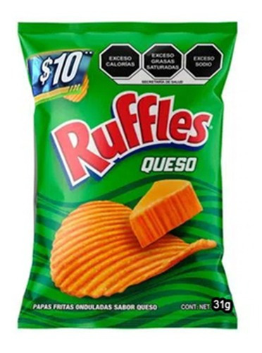 Ruffles De Queso Papas Sabritas Botana 31 G