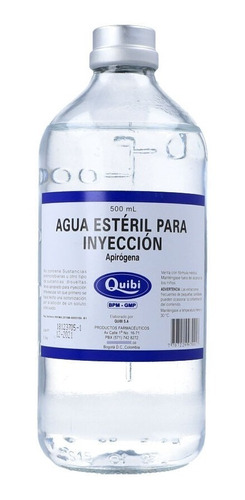 Agua Destilada Esteril Sol Iny Usp Bolx5 - mL a $60