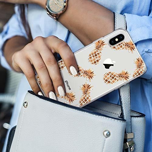 Funda Para Iphone Xs/iphone X De 5.8 Pulgadas Color Oro Rosa Rose Gold Pineapple Liso