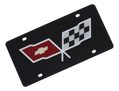 Placa De Matrícula Láser Para Corvette C3 (negro)