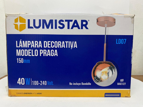 Lampara Decorativa Modelo Praga 150mm 40w Lumistar Ld07