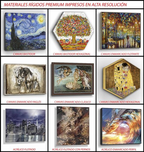 Set 4 Cuadros Canvas Cerebro Multifuncional 80x150cm