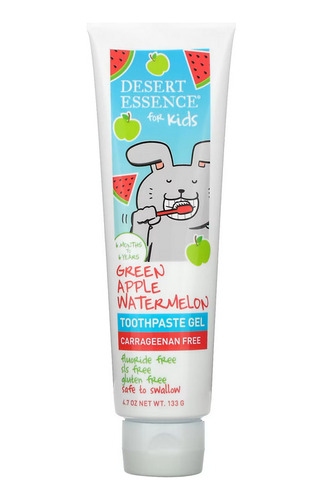 Desert Essence Pasta Dental Gel Sin Flúor Para Niños 133grs