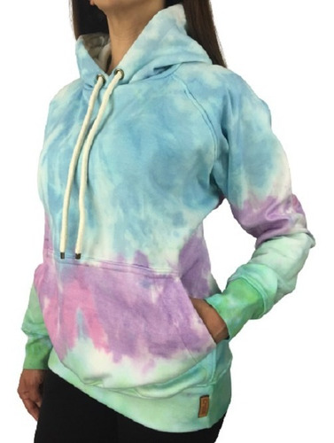 Buso Capota Buzo Canguro Saco Hoodie Tie Dye