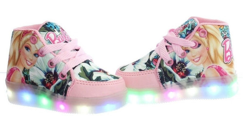 Tenis Cano Baixo Led Barbie Com Luz Infantil