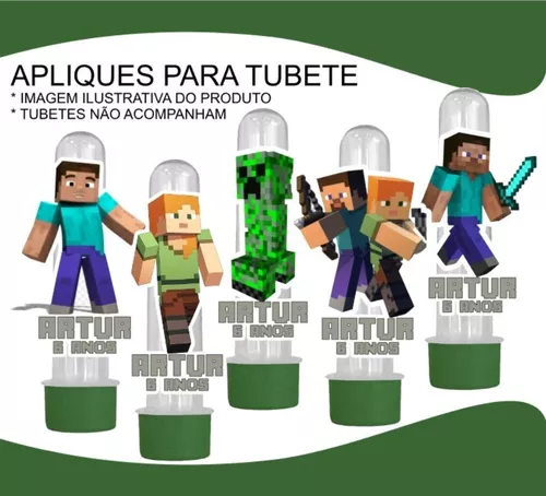 roblox - apliques para tubetes - 50 unidades