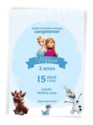 Convite Virtual Frozen 