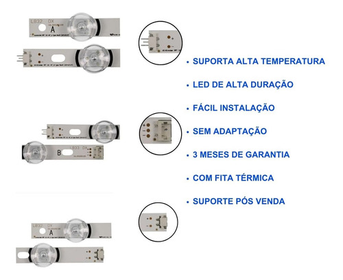 Kit Barras Led 42lb5600 42lb5500 42lb5800 42lf6200 42lx330c