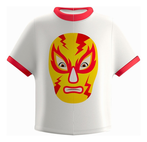 Porta Cepillo Diseño Playera Lucha Libre Amarillo Luchador