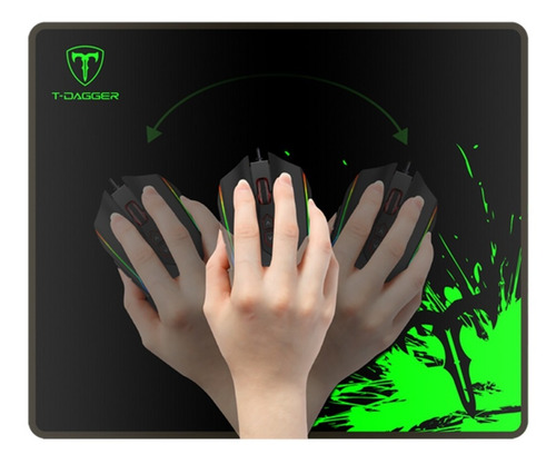 Mouse Pad T-dagger L Lava Negro Verde Caucho Antideslizante