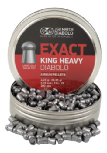 Municiones Jsb King Heavy .25 Diabolo 33,95 Gr Xtrem C