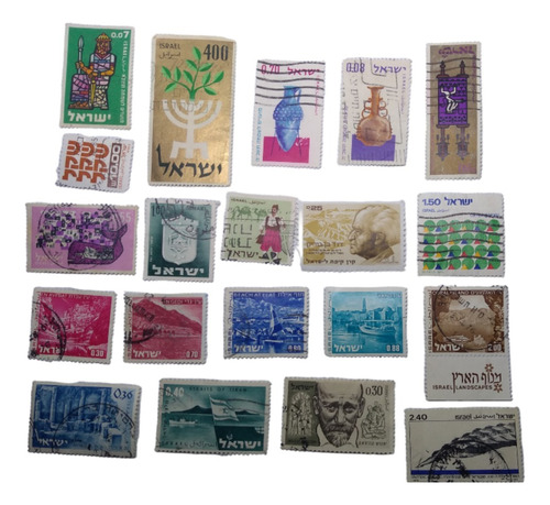 Timbres Postales Israel 20 Piezas C/sello Año 70´s Y 80,s  A