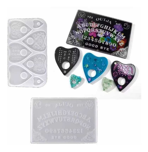 Molde Ouija Resina Epoxi Esoterismo Set Pack X2 Artesania