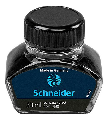 Tinta Negra Para Pluma Fuente Schneider Bsb6901, 33 Ml