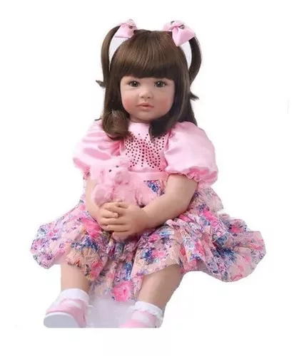 Bebe Reborn Princesa 60 Cm - Boneca Reborn Silicone