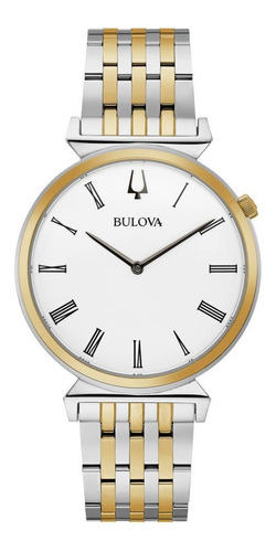 98a233 Reloj Bulova Quartz Regatta Plateado/dorado