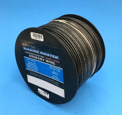 14 awg Cobre Estañado Barco Marino Stranded Wire Negro Ee Uu