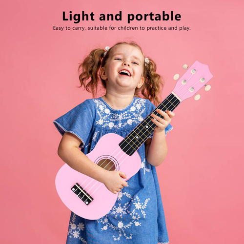 Guitarra De Juguete Para Niños, Ukelele De Madera, 4 Cuerdas