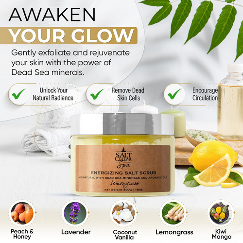 Exfoliante De Sal Salt Cellar Spa Energizante Con Limoncillo