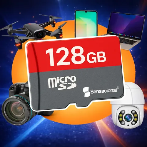 Cartao De Memoria 128 Gb Para Cameras Wi Fi Drones Micro Sd