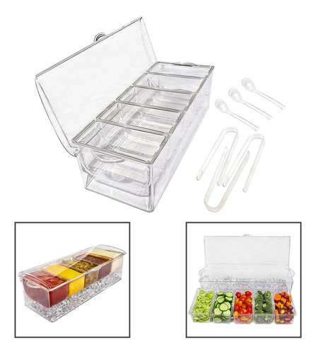 Servidor De Buffet De Comida Fría Servicio De Hielo Con