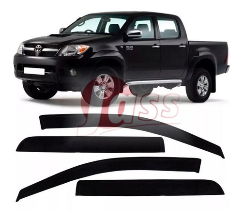 Imagen 1 de 6 de Deflector Ventanilla Toyota Hilux 2005 / 2015 X4 Adhesivo Oriyinall