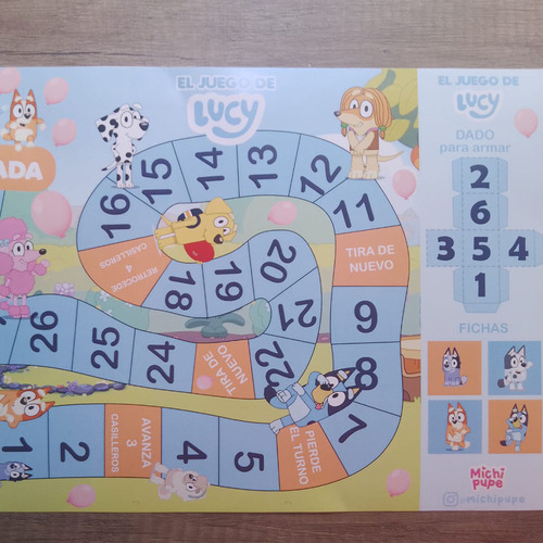 Bluey Juego Personalizado Souvenir