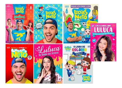 Kit Livro De Colorir Luccas E Gi + luluca + beijinhos Da Gi