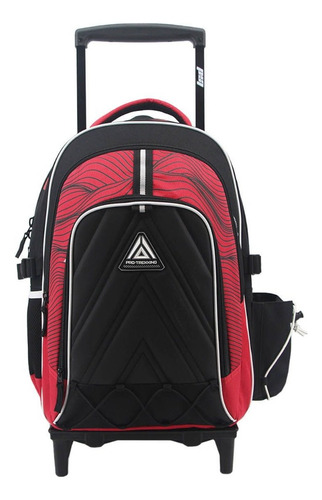 Mochila Carro Con Ruedas Escolar Reforzada Camping Carrito Color Rojo