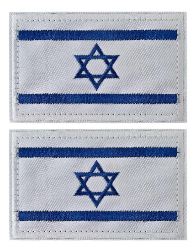 2 Piezas Parche De Bandera De Israel Táctica Parches D...