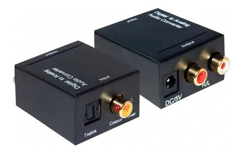 Imagen 1 de 6 de Conversor Audio Digital A Rca Con Cable 5v Óptico Análogo 