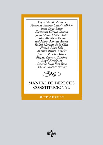 Libro Manual De Derecho Constitucional De Vvaa Tecnos