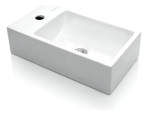 Bacha Apoyo Rectangular Para Monocomando Lavatorio Piazza