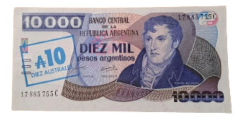 Bottero N 2713 10 Australes Resellado Sobre 10.000 $a S/c