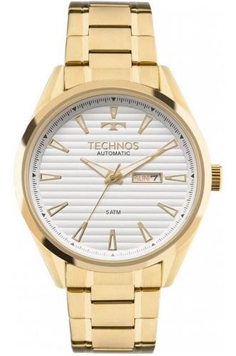 Relógio Technos Masculino Automático Dourado 8205nx/4b +fret