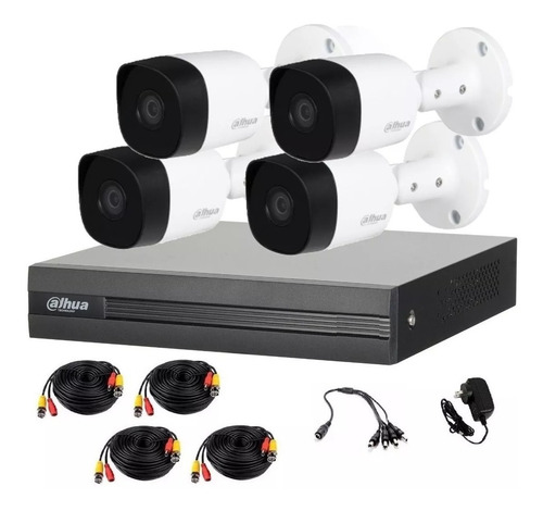 Kit Circuito Cerrado 4 Camaras 2mp Metalicas Dvr 1080p 1tb