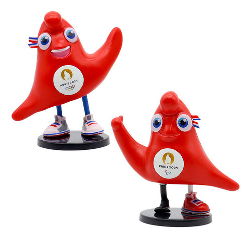2x 2024 Juegos Olímpicos De París Mascota Phryges Figurines