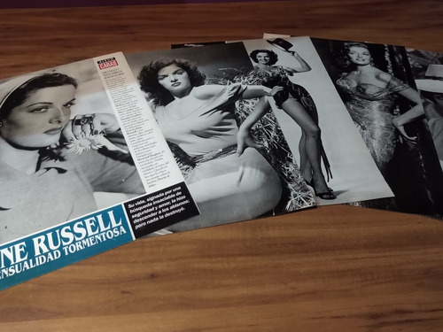 (o135) Jane Russell * Clippings Revista 5 Pgs * 1993