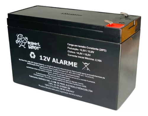 Bateria Para Alarme No-break Cerca Eletrica Unipower 12v 7a