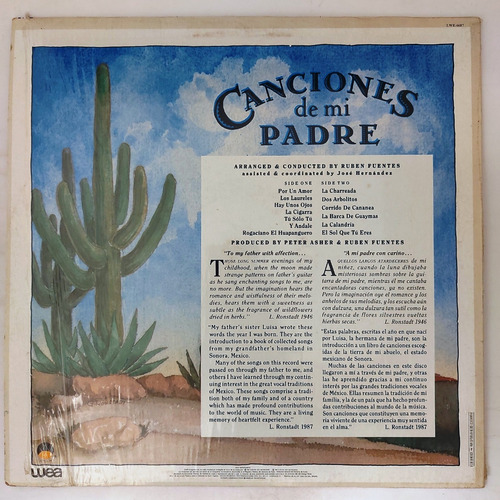 Linda Ronstadt - Canciones De Mi Padre Insert Lp