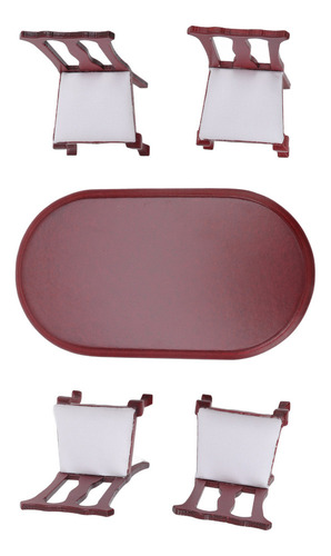 ` Juego De Sillas De Mesa De Comedor En Miniatura, Tamaño