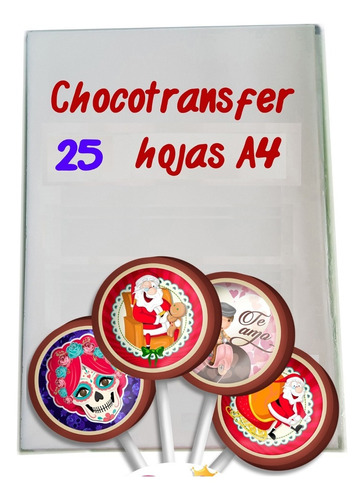 Paquete 25 Hojas De Chocotransfer Tamaño A4