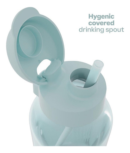 Botella Para Agua Aquavibe De 1.2 Litros Tupperware Azul Claro