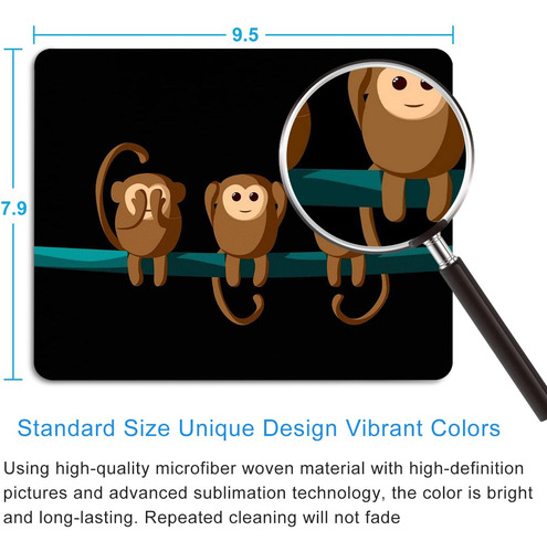 Shalysong Linte Monkey Mouse Pad Personalizado Diseño De Ani