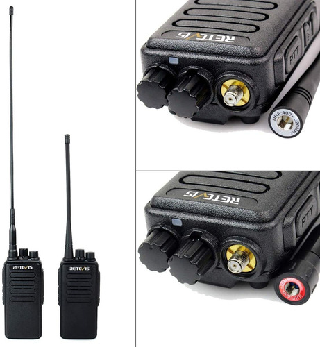 Retevis Rt1 2 Vías Rango Radios Largo 3000mah Radios Uhf Vox