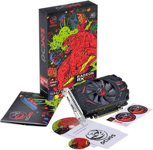 Imagem 4 de 4 de Placa De Vídeo Pcyes Amd Radeon Rx 550, 4gb Gddr5, 128 Bits,