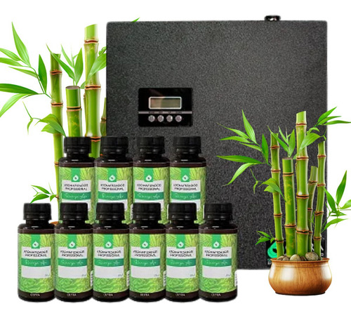 Kit Máquina Aromatizadora Ultra + 1 Refil Air 1000 Ml Olyra Cor Bambu